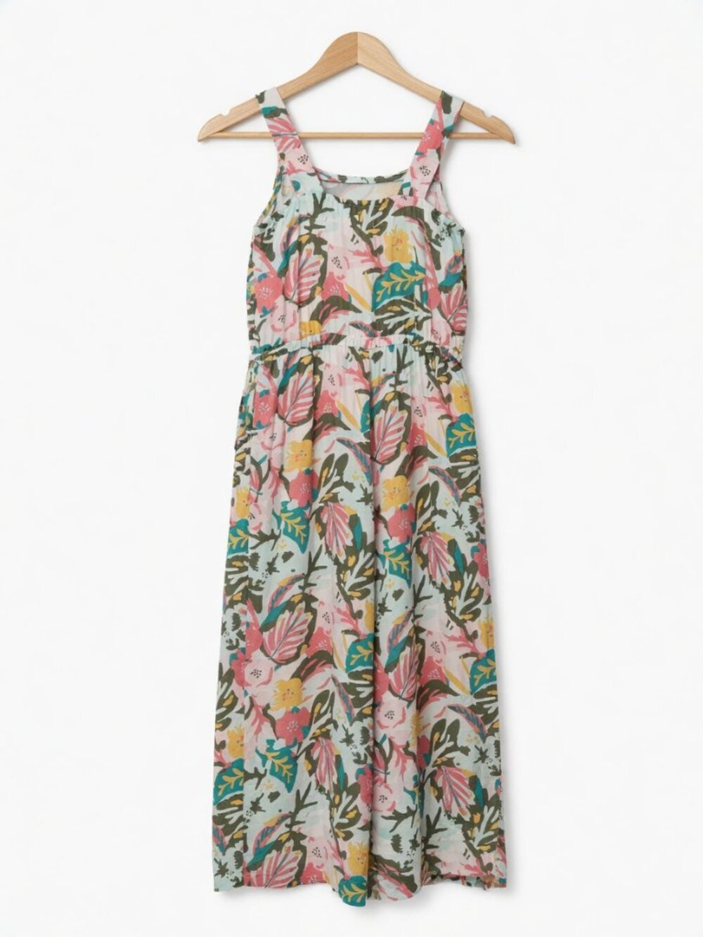 NWT Cat & Jack Girls Tropical Floral Ruffle Jumpsuit | M (7/8)